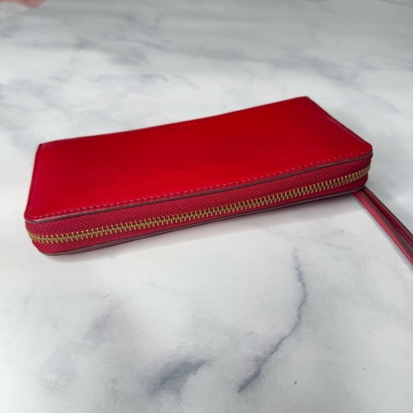 Fossil Emma Crimson RFID Zip Large Wristlet Wallet - Picture 5 of 9